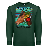 Sports Green just a girl who loves horseshoe Premium Sweatshirt - RanaPortraitStore