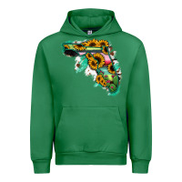Emerald Florida Map Sunflower Cactus Serape Urban Hoodie - RanaPortraitStore