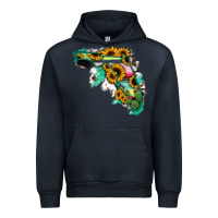 Navy Florida Map Sunflower Cactus Serape Urban Hoodie - RanaPortraitStore