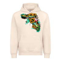 Sandshell Florida Map Sunflower Cactus Serape Urban Hoodie - RanaPortraitStore