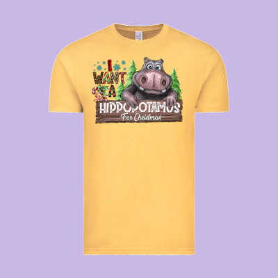 I Want A Hippopotamus For Christmas Vintage Tee Designed By Cowhidedigitalart