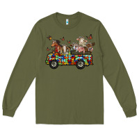 Army Green farm animals autism Long Sleeve Tee - RacoonDesign
