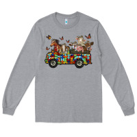 Heather Grey farm animals autism Long Sleeve Tee - RacoonDesign