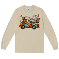 Mushroom farm animals autism Long Sleeve Tee - RacoonDesign