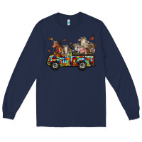 Navy farm animals autism Long Sleeve Tee - RacoonDesign