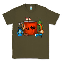 Army Green Camper Coffee Cup Classic Tee - FaDigitalArtStudio