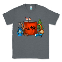 Charcoal Heather Camper Coffee Cup Classic Tee - FaDigitalArtStudio