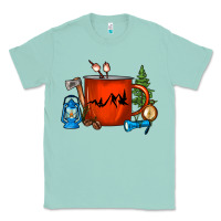 Seafoam Camper Coffee Cup Classic Tee - FaDigitalArtStudio