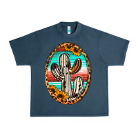Midnight Navy Western Cactus Urban Heavy Tee - Jasminsmagicworld