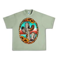 Oil Green Western Cactus Urban Heavy Tee - Jasminsmagicworld