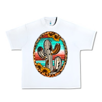White Western Cactus Urban Heavy Tee - Jasminsmagicworld