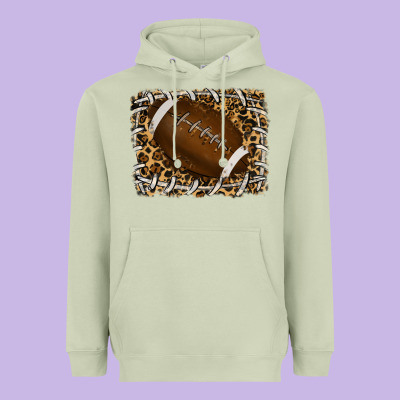 Leopard American Football Backround Heavyweight Hoodie Designed By Ranaportraitstore
