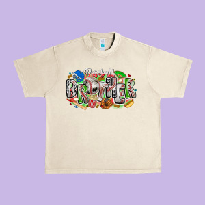 Baseball Brother Urban Heavy Tee Designed By Cowhidedigitalart