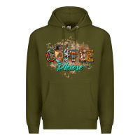 Army Green coffee please Premium Hoodie - BarkalooDesign