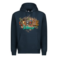 Navy coffee please Premium Hoodie - BarkalooDesign