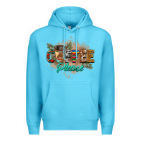 Ocean Blue coffee please Premium Hoodie - BarkalooDesign