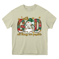 Mossy with god all things are possible with snowman bbs Heavy Core Tee - BundleAndBundleShop