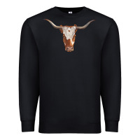 Black longhorn cow head Premium Sweatshirt - RanaPortraitStore