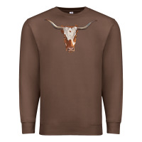 Chestnut longhorn cow head Premium Sweatshirt - RanaPortraitStore