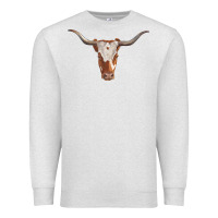 Oatmeal Heather longhorn cow head Premium Sweatshirt - RanaPortraitStore