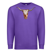 Purple longhorn cow head Premium Sweatshirt - RanaPortraitStore