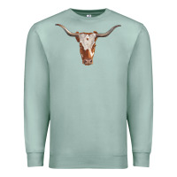 Seafoam longhorn cow head Premium Sweatshirt - RanaPortraitStore