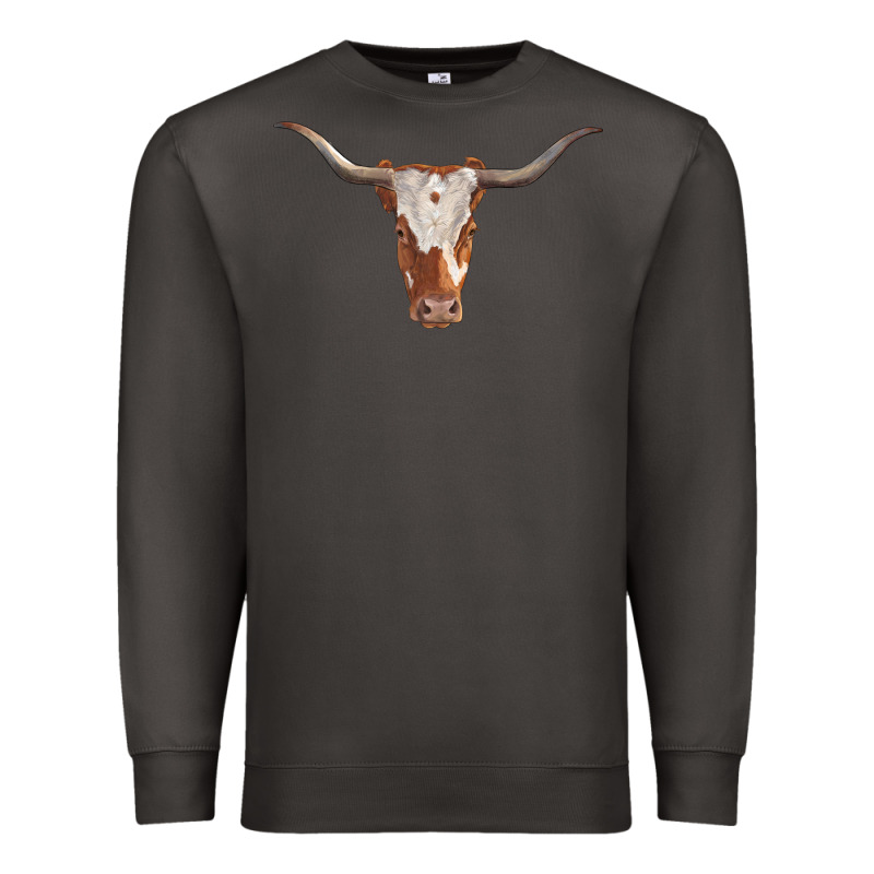 Longhorn Cow Head Premium Sweatshirt by RanaPortraitStore | Teevron