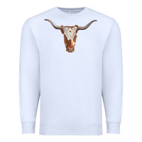 White longhorn cow head Premium Sweatshirt - RanaPortraitStore