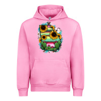 Fuchsia Pink Georgia Map Sunflower Cactus Serape Urban Hoodie - RanaPortraitStore
