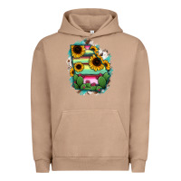 Pigment Burro Georgia Map Sunflower Cactus Serape Urban Hoodie - RanaPortraitStore