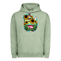 Pigment Oil Green Georgia Map Sunflower Cactus Serape Urban Hoodie - RanaPortraitStore