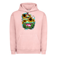 Pigment Salmon Georgia Map Sunflower Cactus Serape Urban Hoodie - RanaPortraitStore