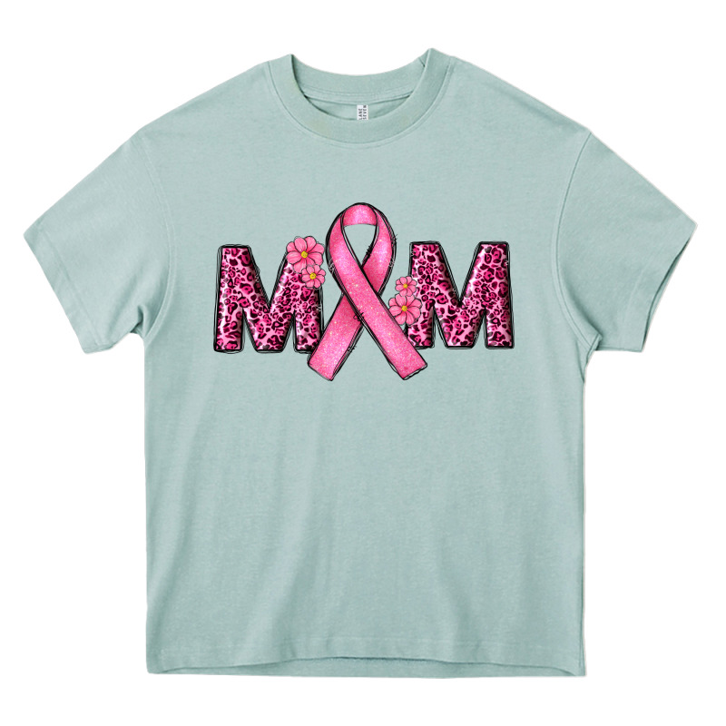 Cancer Ribbon Mom Heavy Core Tee by RanaPortraitStore | Teevron