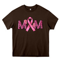 Chocolate Brown cancer ribbon mom Heavy Core Tee - RanaPortraitStore