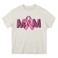 Cream cancer ribbon mom Heavy Core Tee - RanaPortraitStore