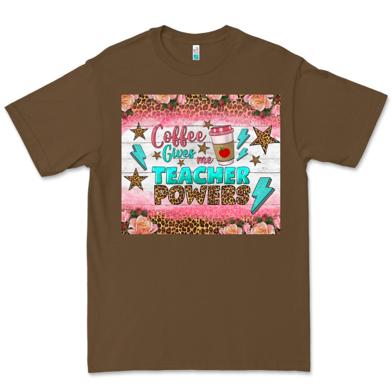 Coffee Gives Me Teacher Powers Tumbler Premium Tee by BundleAndBundleShop | Teevron