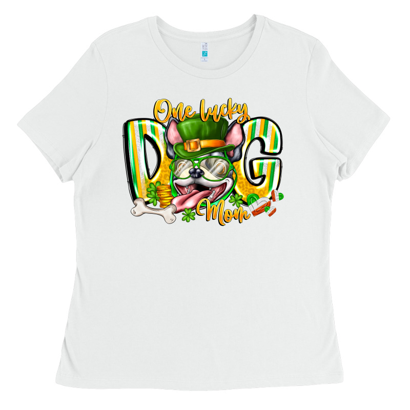St Patricks Day Dog Mom Ladies Tee by CowhideDigitalArt | Teevron