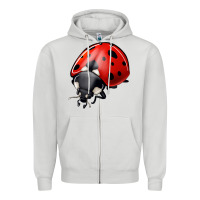Dove Grey ladybug Zipper Hoodie - Jasminsmagicworld