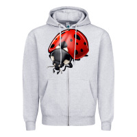 Heather Grey ladybug Zipper Hoodie - Jasminsmagicworld