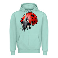 Seafoam ladybug Zipper Hoodie - Jasminsmagicworld