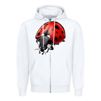 White ladybug Zipper Hoodie - Jasminsmagicworld