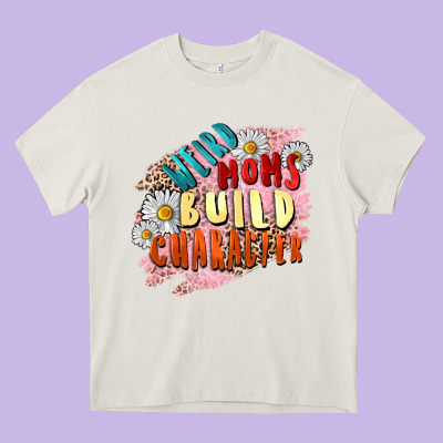 Weird Moms Build Character Mother's Day Heavy Core Tee Designed By Fadigitalartstudio