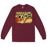 Burgundy feed me street food and tell me im pretty Long Sleeve Tee - RacoonDesign