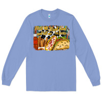 Colony Blue feed me street food and tell me im pretty Long Sleeve Tee - RacoonDesign