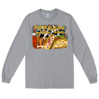Heather Grey feed me street food and tell me im pretty Long Sleeve Tee - RacoonDesign