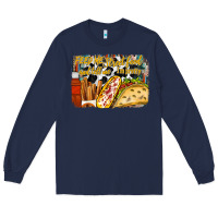 Navy feed me street food and tell me im pretty Long Sleeve Tee - RacoonDesign