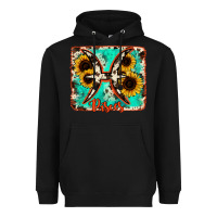 Black pisces turquoise cowhide Heavyweight Hoodie - RanaPortraitStore