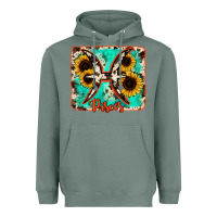 Sage pisces turquoise cowhide Heavyweight Hoodie - RanaPortraitStore