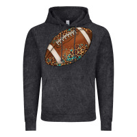 Vintage Black western football leopard turquoise pattern Vintage Hoodie - Artiststas