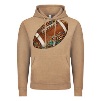 Vintage Coffee western football leopard turquoise pattern Vintage Hoodie - Artiststas